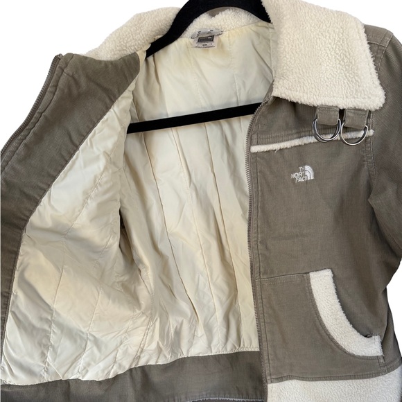 The North Face Women's Olive Green and Cream Jacket - Picture 3 of 5